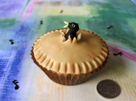 Blackberry Crow Cupcake