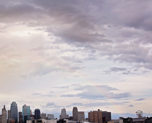 Kansas City Rainbow Skyline